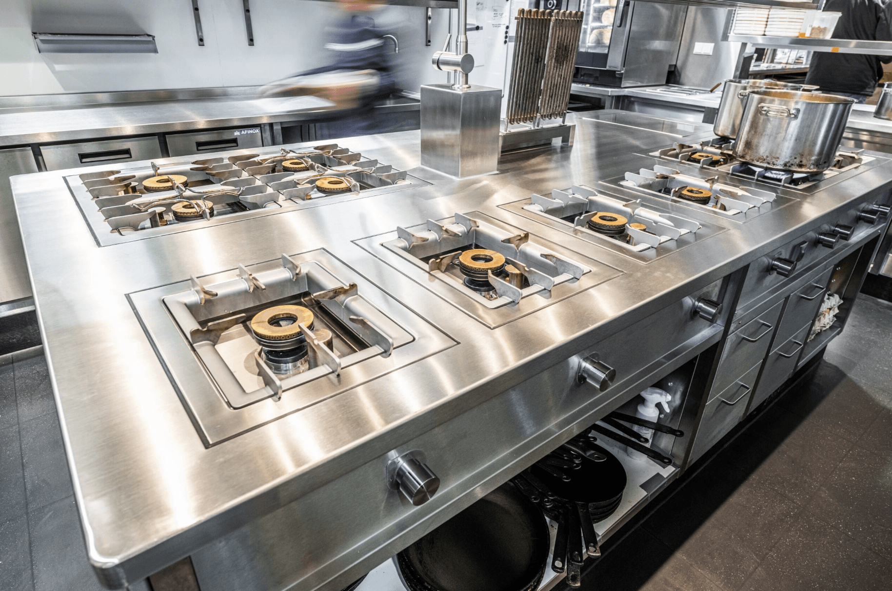 Detail van Gazi drop-in apparatuur